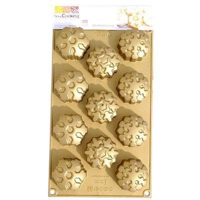 Siliconskål - SCRAPCOOKING - Multi Flocons - 29,5 x 17,5 cm - Kompatibel med frys och diskmaskin