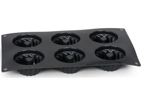 Patisse mini turbanform 6 fack 29 x 17,5 cm silikon svart