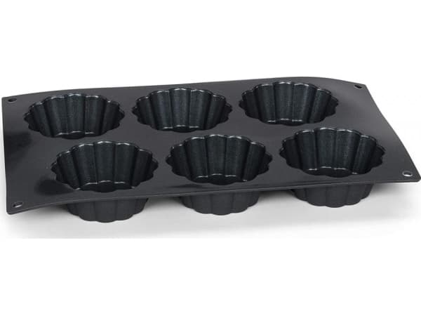 Patisse miniatyrlykta form 29 x 17 cm svart silikon 6 fack