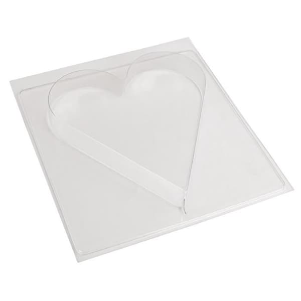 Tårtform - Ej specificerad - Hjärta - 25x27cm - Djup 4cm - Vit