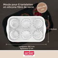 Miniatyrbild 3 av 6: Moule 6 mini tartelettes 28 x 18 cm Zenker Silikon fiberglas