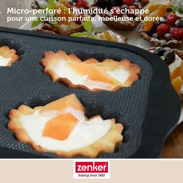 Moule 6 mini tartelettes 28 x 18 cm Zenker Silikon fiberglas