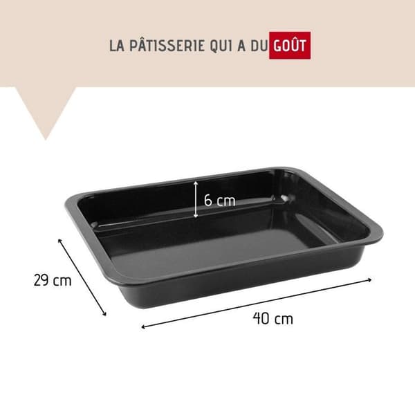 Tårtform - Zenker - 7293 - Emaljerad - 40 x 29 x 6 cm - Tål maskindisk