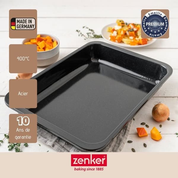 Tårtform - Zenker - 7293 - Emaljerad - 40 x 29 x 6 cm - Tål maskindisk