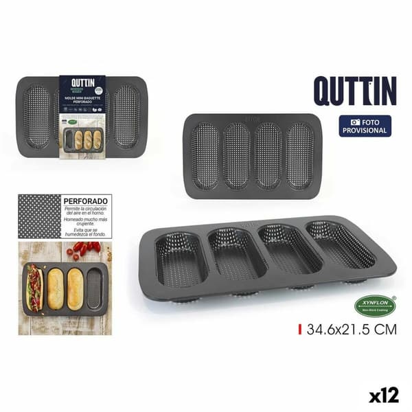 Flütesform Quttin Baguette 34,6 x 21,5 x 3 cm (12 enheder)