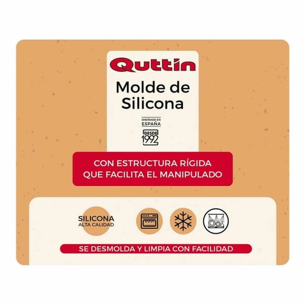 Bageform Quttin Silikone Stiv 27 x 27 cm (8 enheder)