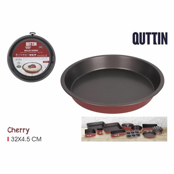 Bageform Quttin Cherry Kulstofstål 32 x 32 x 5 cm (12 enheder)
