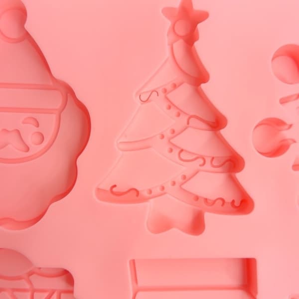 Silikon Julform -  Tomte, Julgran och Snöflinga, Ren