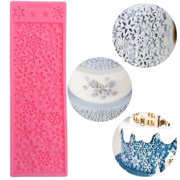 Snöflinga Mönster Silikonform för Fondant – Bakecake