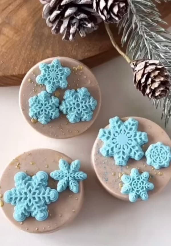 Snöflingor Silikonform för Fondant – Bakecake