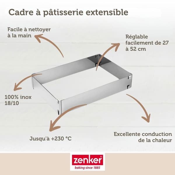 Justerbar bakform 27 till 52 cm Zenker Smart Pastry