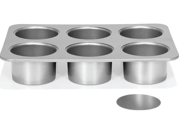 Patisse Patisse - Mini 6 kakkuvuoka irrotettavalla pohjalla 8cm SILVER-TOP