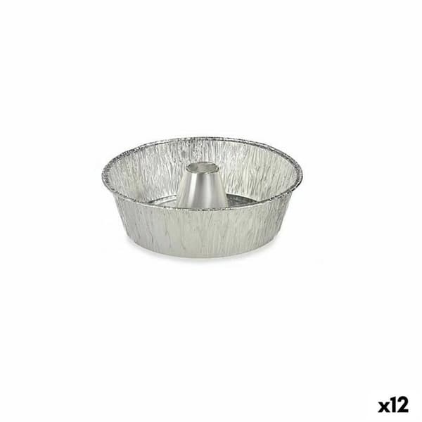 Buddinge Form Kinvara 30287C Sølvfarvet Aluminium 25 x 7,7 x 25 cm Engangsbrug Budding (flan) (12 enheder)