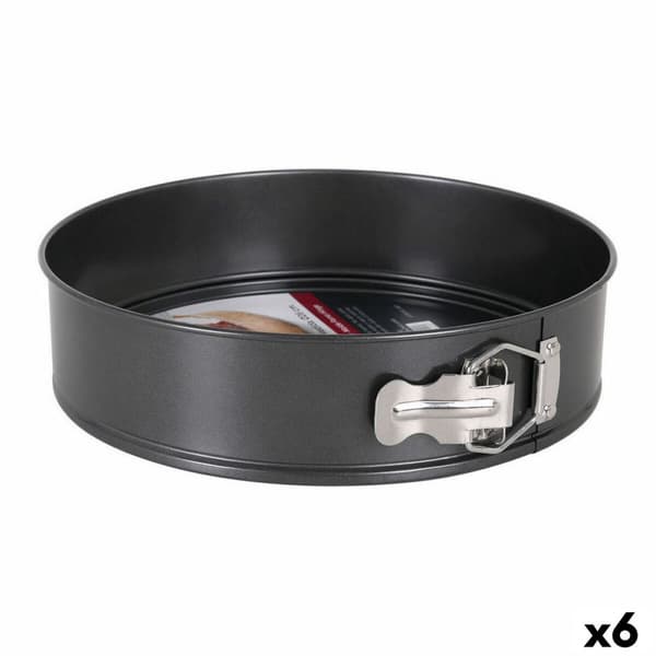 Aftagelig form Quttin 52275 Kulstofstål Sort 26 cm (6 enheder) (Ø 26 cm)