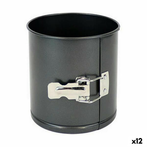 Aftagelig form Quttin Kulstofstål Sort 14 x 12 cm (12 enheder)