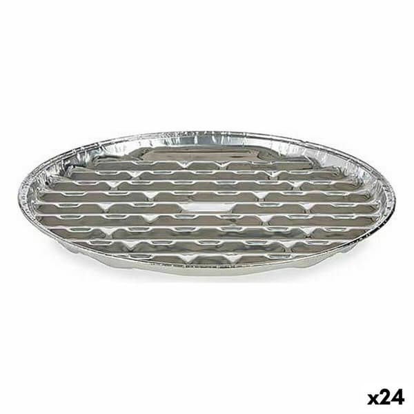 Pitsamuotti Kinvara 64300 Hopeinen Alumiini 32 x 3 x 32 cm Kertakäyttöinen Pizza (24 osaa)