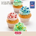 Miniatyrbild 2 av 6: Muffinsformar - Zenker - 43436 - Paket med 100 st - Vitt papper - Lätt bakning