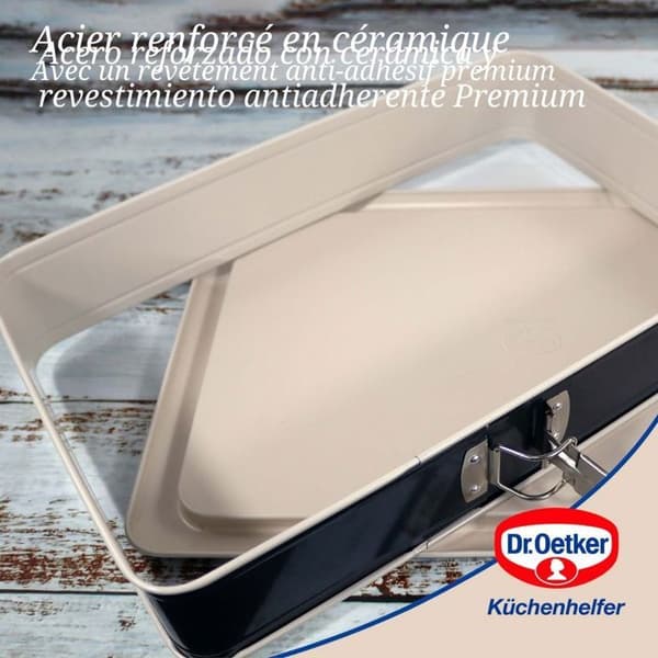 Fällbar form - DR. OETKER - 4861 - Rostfritt Stål - 25x38cm - Kräm-antracit