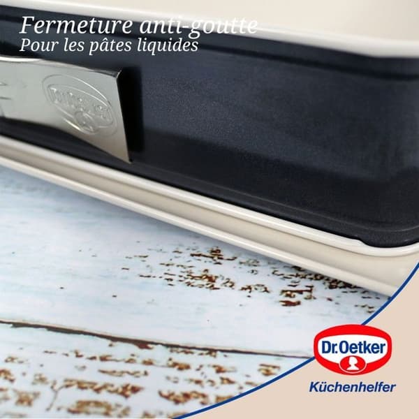 Fällbar form - DR. OETKER - 4861 - Rostfritt Stål - 25x38cm - Kräm-antracit