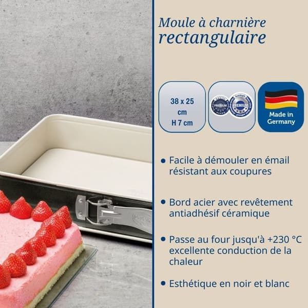 Fällbar form - DR. OETKER - 4861 - Rostfritt Stål - 25x38cm - Kräm-antracit