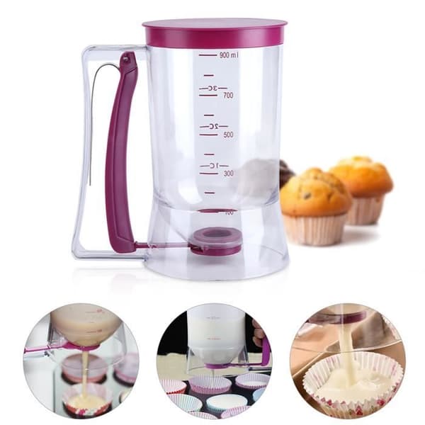 900ml Cupcake Pancake Cake Smet Dispenser Bakverksblandningskanna Konditoriverktyg HB052