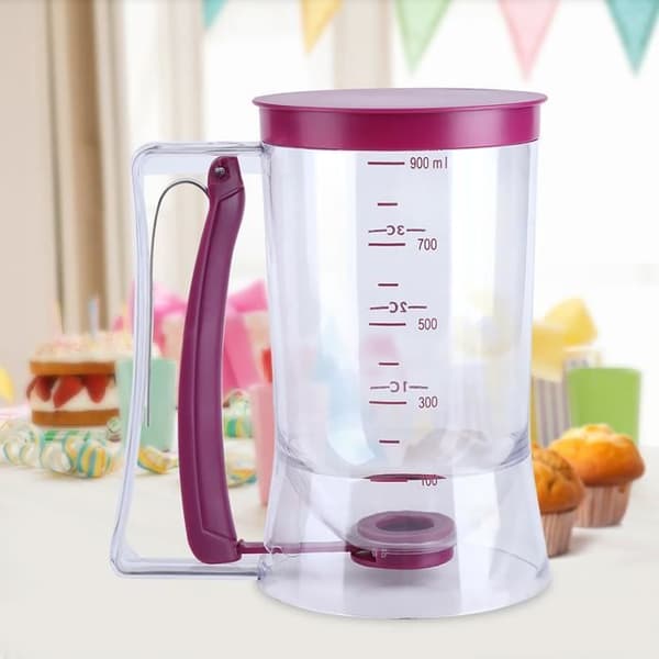 900ml Cupcake Pancake Cake Smet Dispenser Bakverksblandningskanna Konditoriverktyg HB052