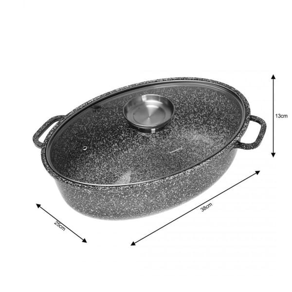 KERAMISK GÖRSPanna 38cm MED LOCK KLAUSBERG KB-7366