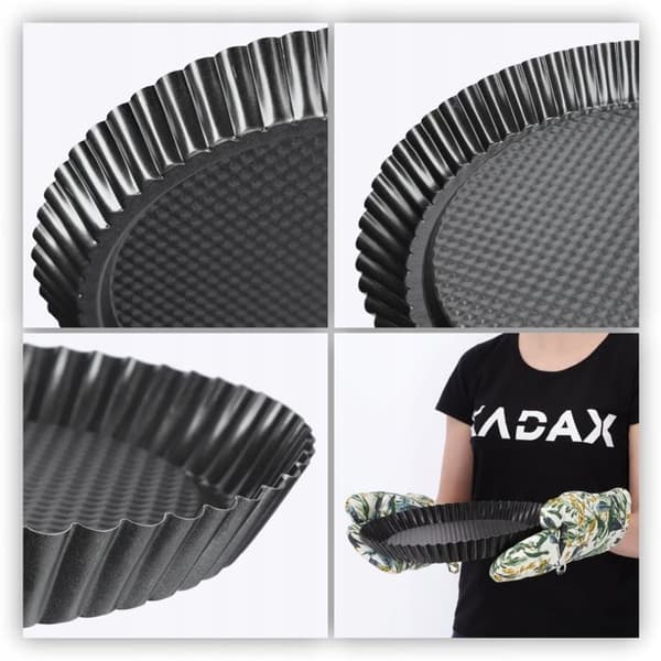 Tårtform - Kadax - Rund - Galvaniserat stål - Non-stick - 28 cm - Svart