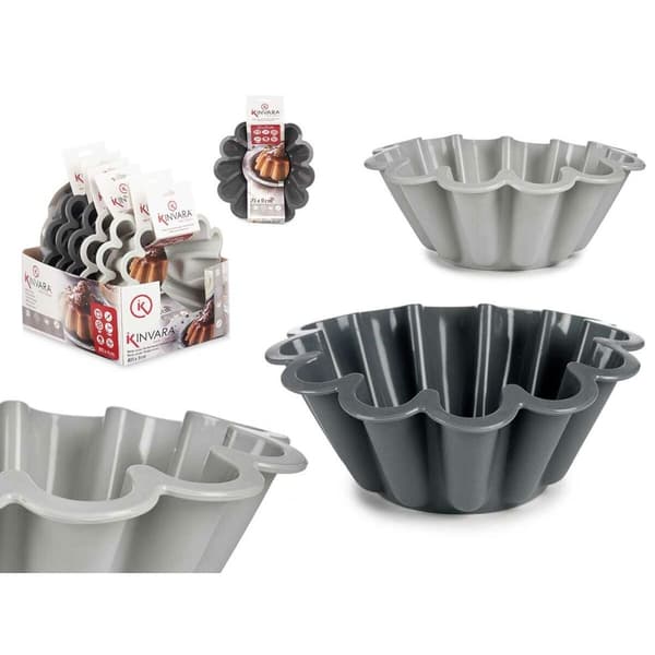 Kakkuvuoka Kinvara HH477 Vaaleanharmaa Tumman harmaa Silikoni 1,5 L 24,5 x 10 x 24,5 cm (6 osaa)