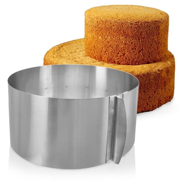 Bakband / kakform, justerbar, rund, stål, 16-30 cm