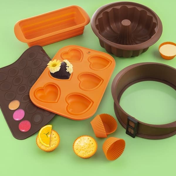 Silikonemuffinsform med skorsten til bagning af muffins til muffins