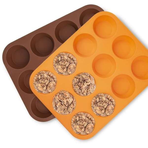 Silikone bageform til muffins, cupcakes, 12 stk., 32,5x25 cm