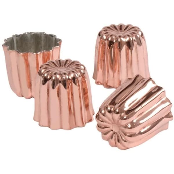PATISSE Koppar cannelés formar 45 mm x4