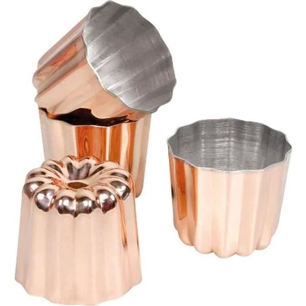 PATISSE Koppar cannelés formar 45 mm x4