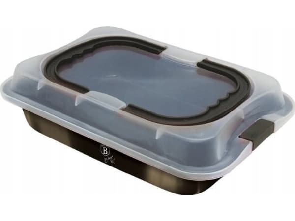 BEKETTE MED LOKK 36,5X24,5X5,5CM BERLINGER HAUS SHINY Juodas BH-7840
