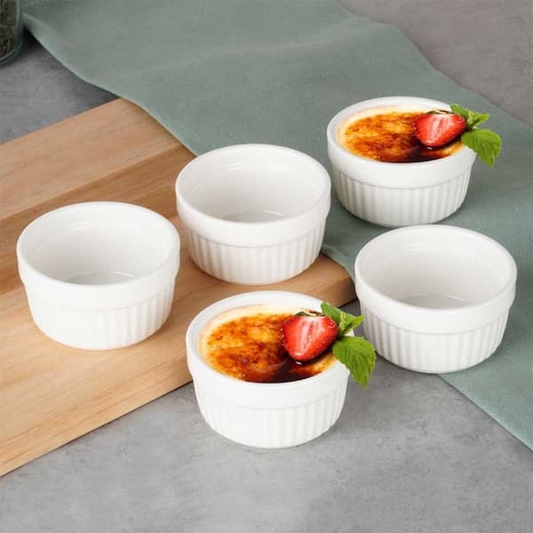 PORCELÆNSKÅLE TIL BAGNING 5 stk RUNDE 279008
