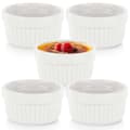 Miniatyrbillede 1 af 5: PORCELÆNSKÅLE TIL BAGNING 5 stk RUNDE 279008