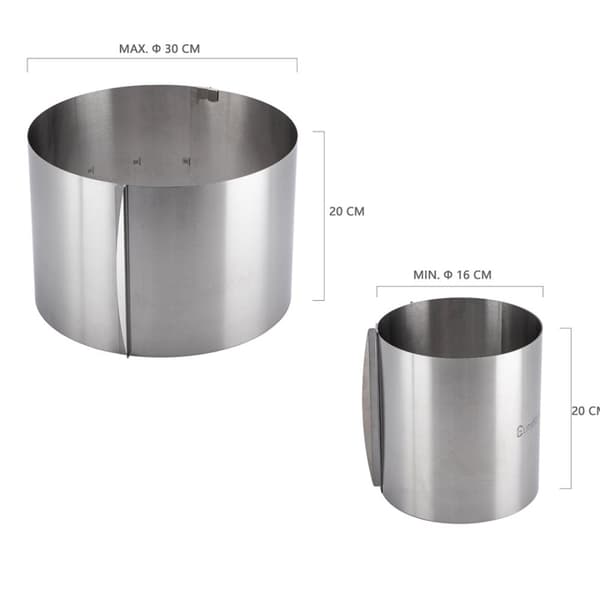 SÄÄDETTÄVÄ KAkkuvuokan reuna 20cm kakkuja varten E-8110