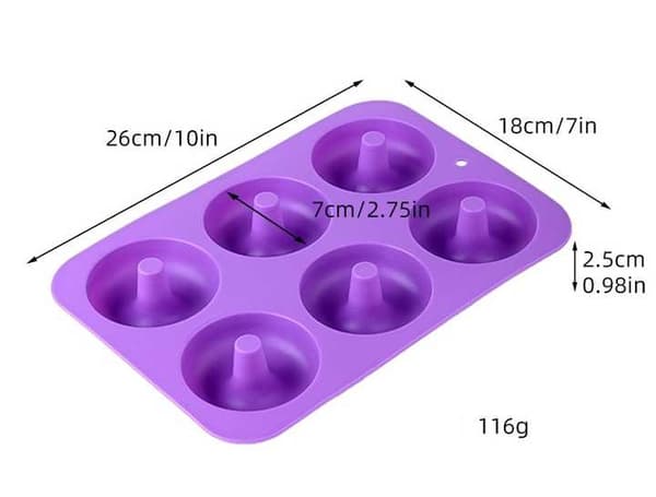 Silikon Donutform – 6 cavity Bakform för Perfekta Donuts Silikonform