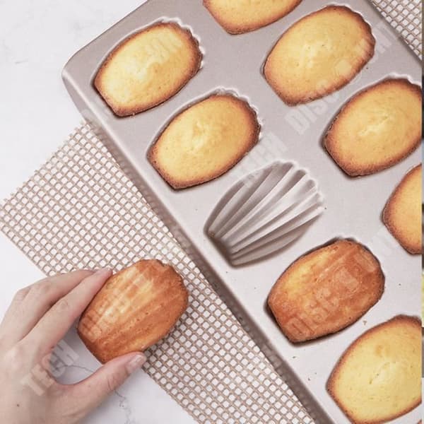 TD® Carbon Steel Cake Pan, Nonstick Coating, 12 Madeleine Pans, Cookie Pan, Mild Nonstick Treatment