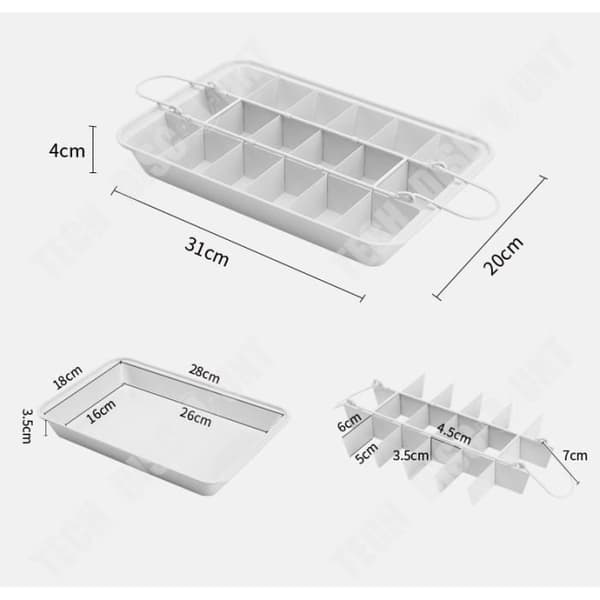 TD® Brownie non-stick kakform, fyrkantig form, brödbakningsverktyg, förtjockad fast botten 31,5 cm*20,5 cm*5,7 cm