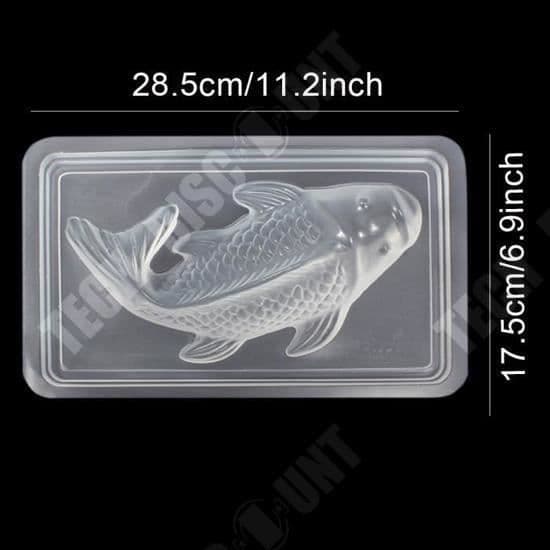 TD® 3D Koi Fish Cake Form - Handgjord Jelly Sugarcraft Form DIY Baking Tool Slitstark riskaka