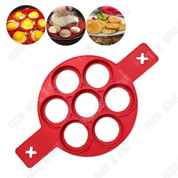 TD® V Pancake Form anti-stick/ 7 Formar för Ägg Tårta Kök Verktyg Lätt Silikon /Tillbehör Mjuk Form