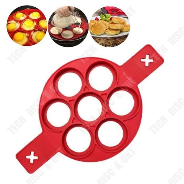 TD® V Pancake Form anti-stick/ 7 Formar för Ägg Tårta Kök Verktyg Lätt Silikon /Tillbehör Mjuk Form