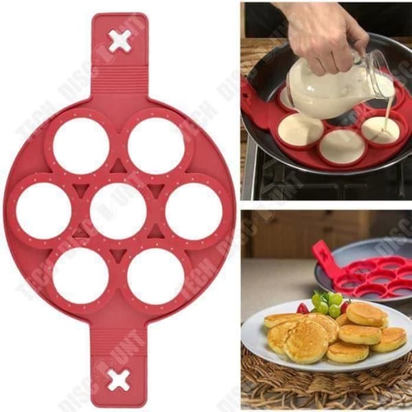TD® V Pancake Form anti-stick/ 7 Formar för Ägg Tårta Kök Verktyg Lätt Silikon /Tillbehör Mjuk Form