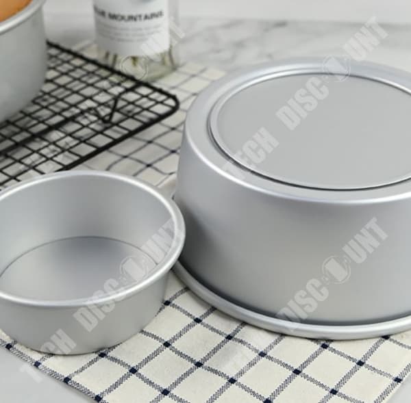 TD® rund levande botten eloxerad rörlig fasad kant chiffong kakform, Comté Mousse 8 tum