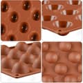 Miniatyrbild 2 av 4: HTBE® 24 stor halvcirkel choklad röd tegel ätbar silikonform kakpudding DIY handgjord tvål halvklotformad form