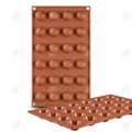 Miniatyrbild 1 av 4: HTBE® 24 stor halvcirkel choklad röd tegel ätbar silikonform kakpudding DIY handgjord tvål halvklotformad form
