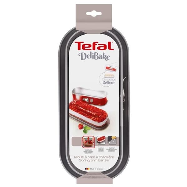 TEFAL Delibake Springform 30 x 11 cm, Kolstål, Easy Release, Röd J1640314