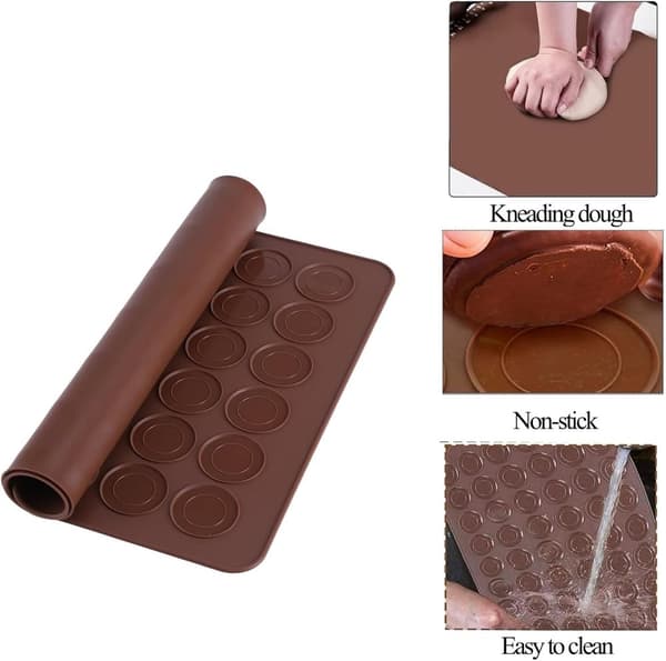Macaron Kakform i Silikon / Form - 48 platser